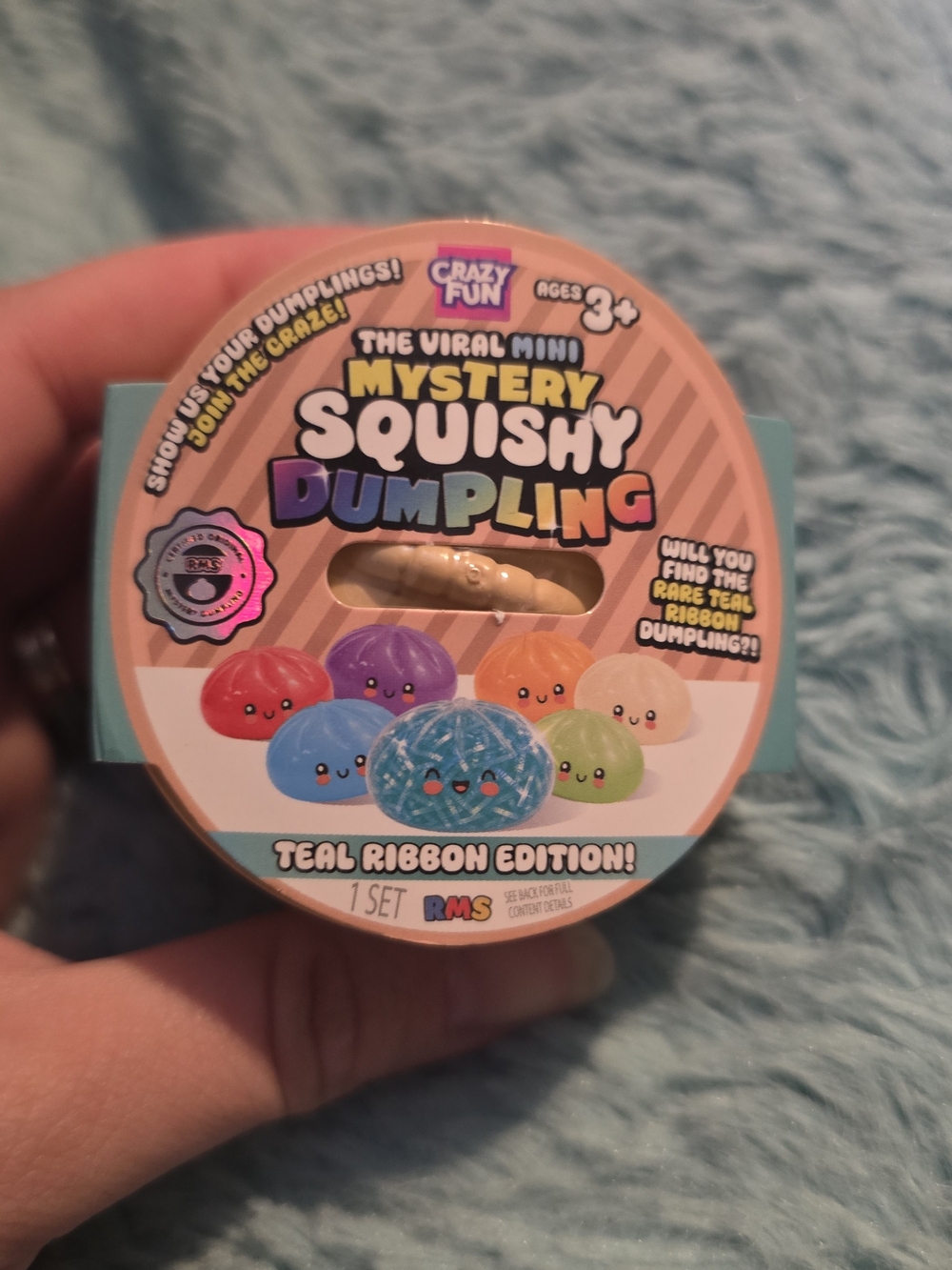 The Viral Mini Mystery Squishy Dumpling - Teal Ribbon Edition